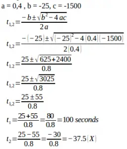 Constant acceleration – problems and solutions 1