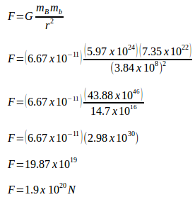 Newton's law of universal gravitation – problems and solutions 2