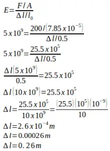 Stress, strain, Young's modulus sample problems with solutions 7