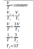 Charles's law (constant pressure) - problems and solutions 1