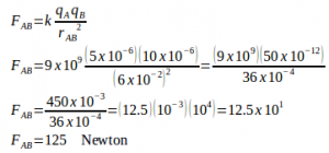 Coulomb's law – problems and solutions 14