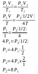 Boyle's law, Charles's law, Gay-Lussac's law – problems and solutions 2
