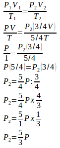 Boyle's law, Charles's law, Gay-Lussac's law – problems and solutions 4