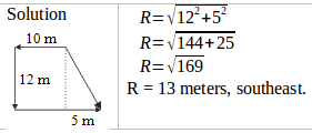 Vector displacement – problems and solutions 3