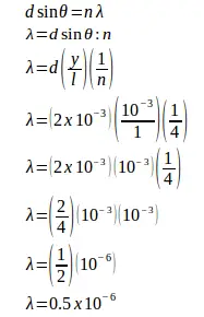 Double slit interference – problems and solutions 5