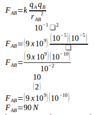 Electrostatic force - problems and solutions 16