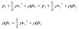 The application of Bernoulli's principles and Bernoulli's equations 2