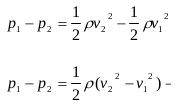 The application of Bernoulli's principles and Bernoulli's equations 9