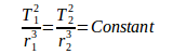 Kepler's law 3