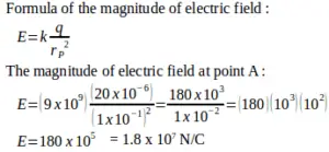 The magnitude and direction of electric field - problems and solutions 2