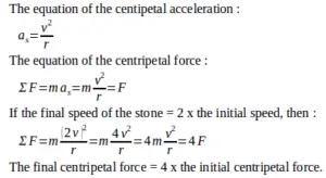 Centripetal force – problems and solutions 3