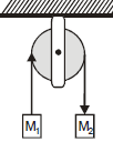 Dynamics, object connected by cord over pulley, atwood machine - problems and solutions 5