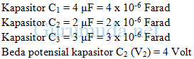 Contoh kapasitor – rangkaian paralel - 6