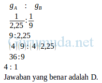 Pembahasan soal gaya gravitasi 9