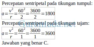 Contoh soal dan rumus gerak melingkar beraturan 2